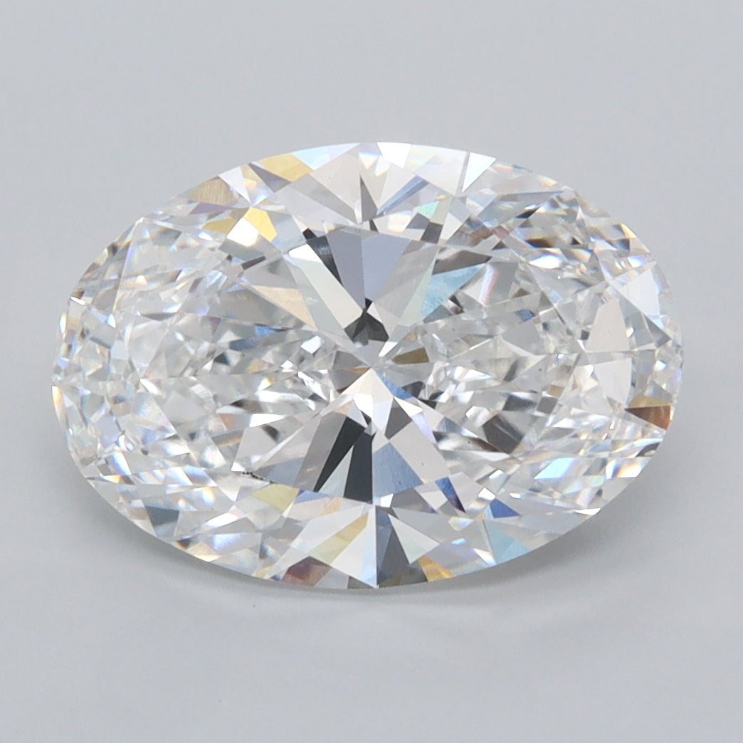 3.54 Carat Oval Shaped, Ideal Cut, D Color, VVS1 Clarity, IGI Certified Lab Grown Diamond