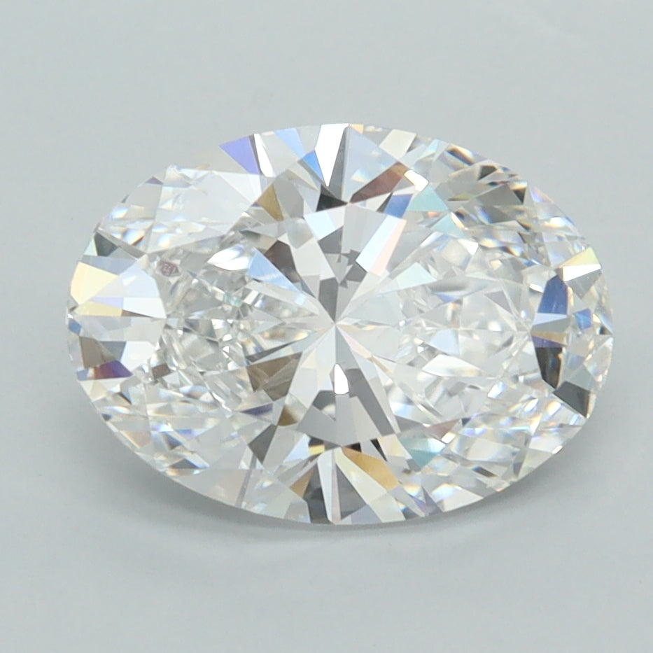 2.65 Carat Oval Shaped, Ideal Cut, E Color, VVS2 Clarity, GCAL Certified Lab Grown Diamond