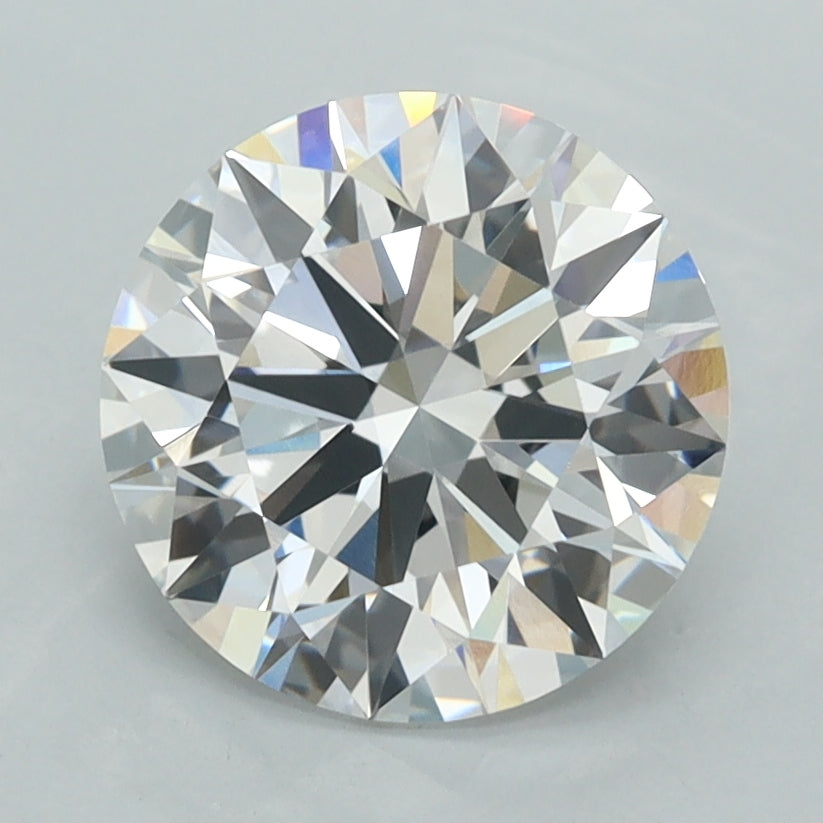 2.45 Carat Round Shaped, E Color, VVS2 Clarity, GCAL Certified Lab Grown Diamond