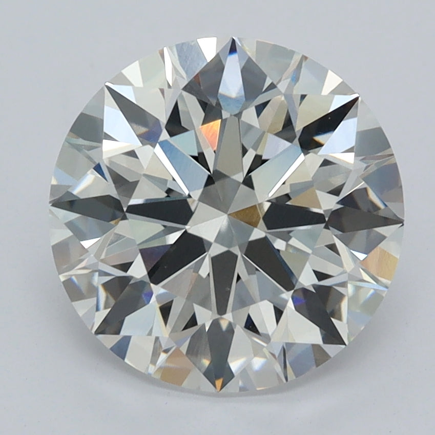 3.31 Carat Round Shaped, F Color, VVS2 Clarity, GCAL Certified Lab Grown Diamond