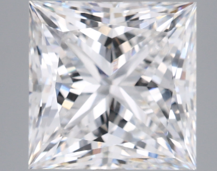 5.04 Carat Princess Shaped, Ideal Cut, E Color, VVS2 Clarity, IGI Certified Lab Grown Diamond