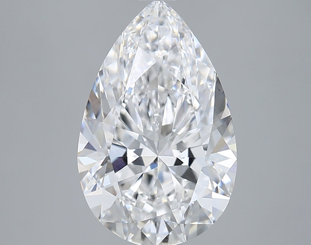4.06 Carat Pear Shaped, Ideal Cut, D Color, VS1 Clarity, IGI Certified Lab Grown Diamond
