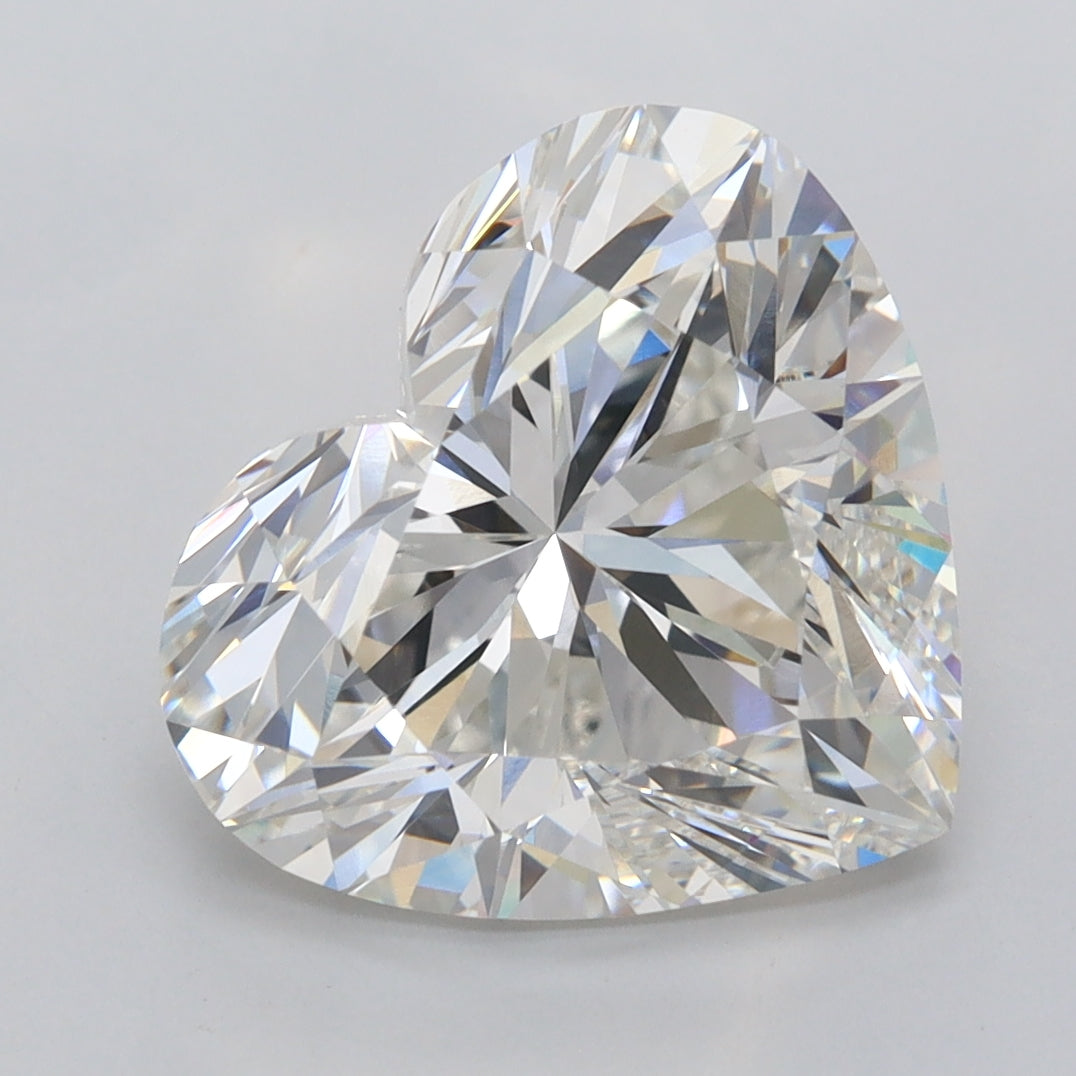 5.00 Carat Heart Shaped, Ideal Cut, G Color, VVS1 Clarity, IGI Certified Lab Grown Diamond