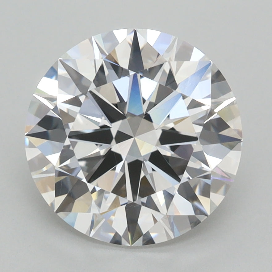 3.05 Carat Round Shaped, Ideal Cut, D Color, VVS1 Clarity, IGI Certified Lab Grown Diamond