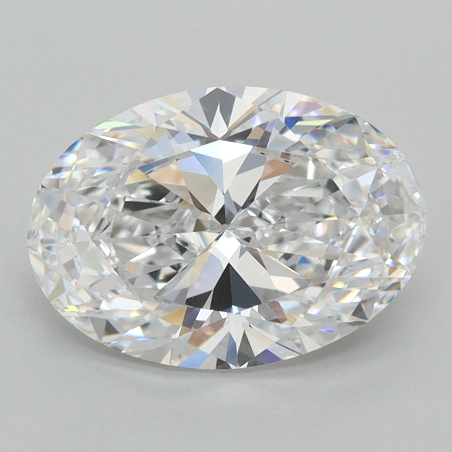 2.50 Carat Oval Shaped, Ideal Cut, D Color, VVS1 Clarity, IGI Certified Lab Grown Diamond