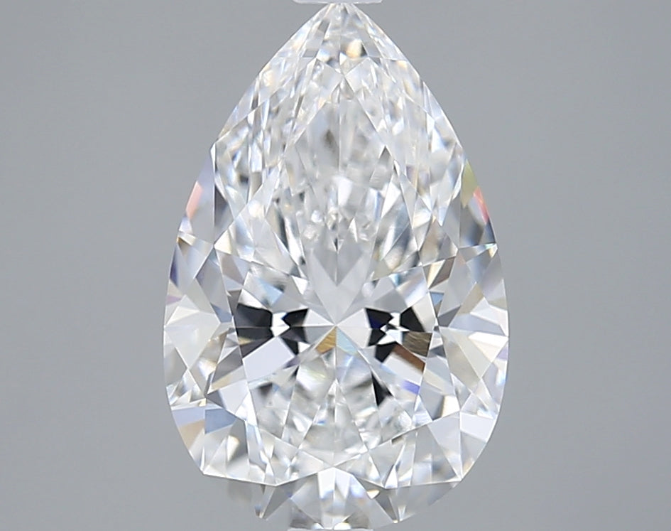 3.04 Carat Pear Shaped, Ideal Cut, E Color, VVS2 Clarity, IGI Certified Lab Grown Diamond