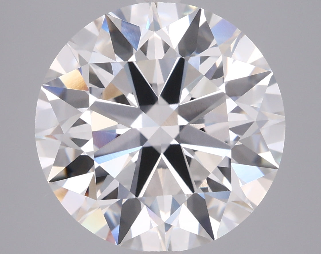 5.03 Carat Round Shaped, Excellent Cut, F Color, VVS2 Clarity, IGI Certified Lab Grown Diamond