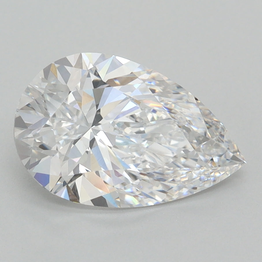 2.01 Carat Pear Shaped, Ideal Cut, D Color, VVS1 Clarity, IGI Certified Lab Grown Diamond