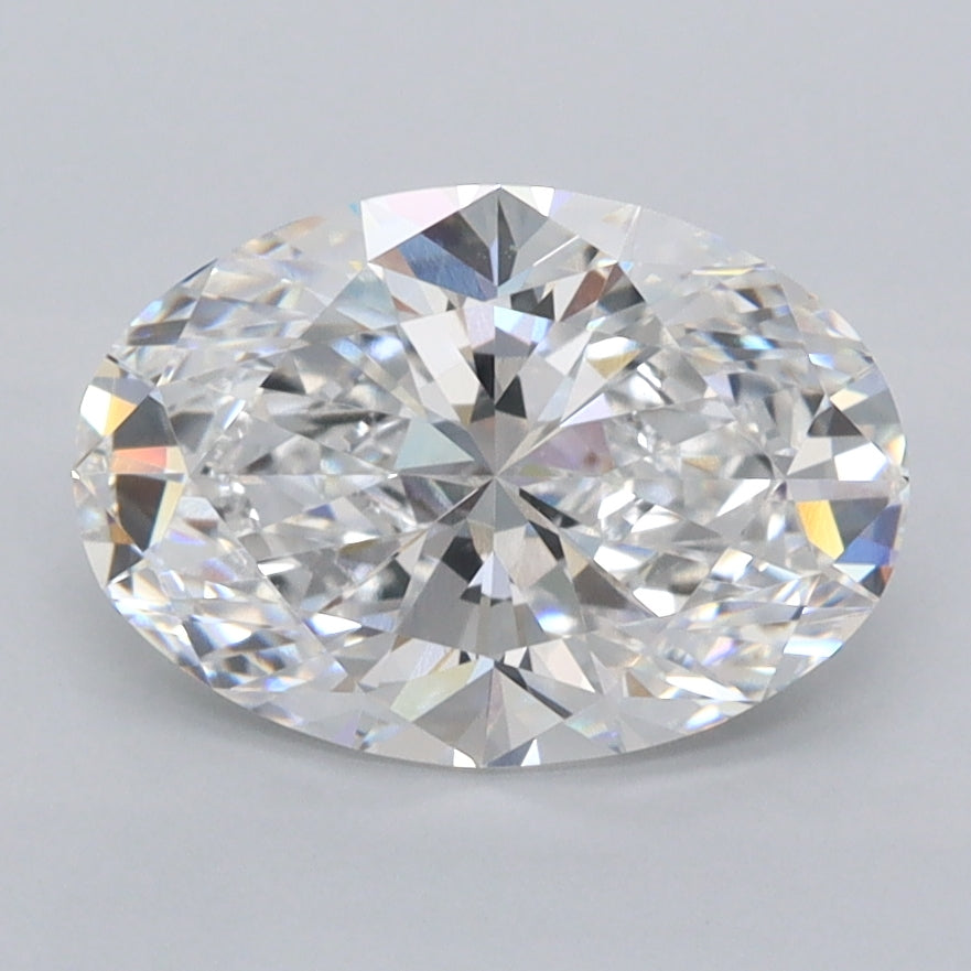 2.05 Carat Oval Shaped, Ideal Cut, D Color, VVS1 Clarity, IGI Certified Lab Grown Diamond