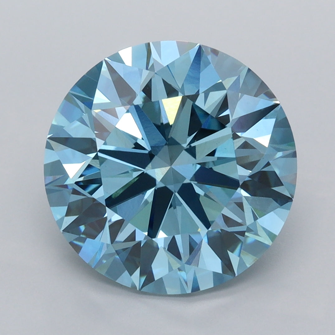 5.06 Carat Round Shaped, Ideal Cut, VVS2 Clarity, IGI Certified Lab Grown Diamond