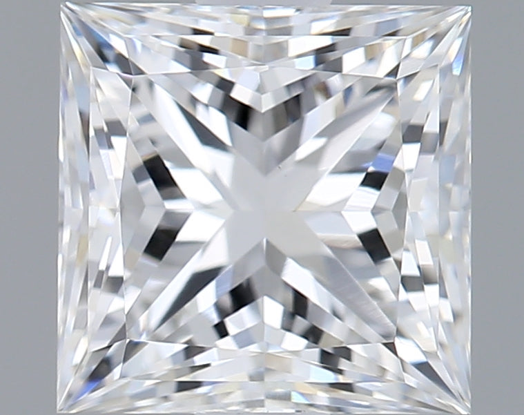 1.55 Carat Princess Shaped, Ideal Cut, E Color, VVS1 Clarity, IGI Certified Lab Grown Diamond
