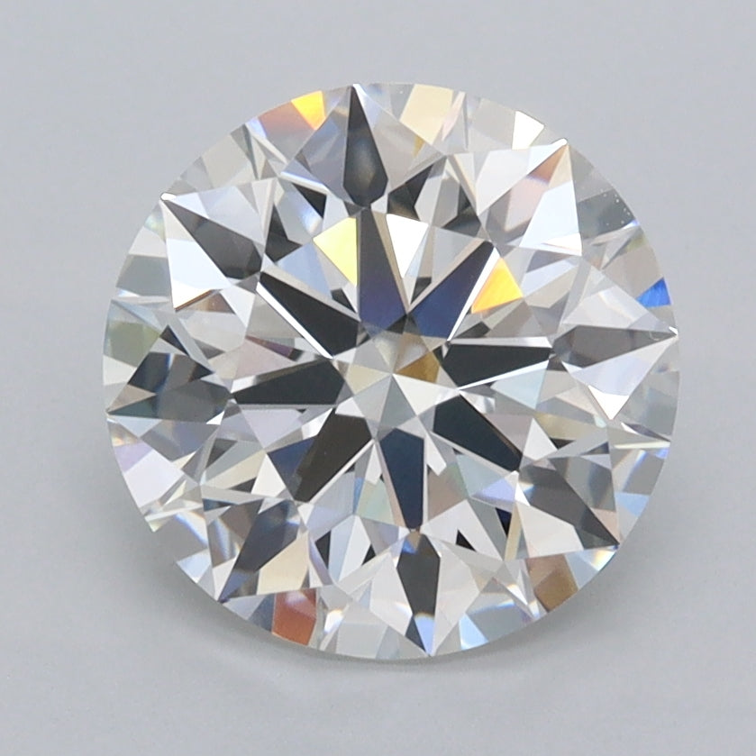 2.37 Carat Round Shaped, F Color, VVS1 Clarity, GCAL Certified Lab Grown Diamond