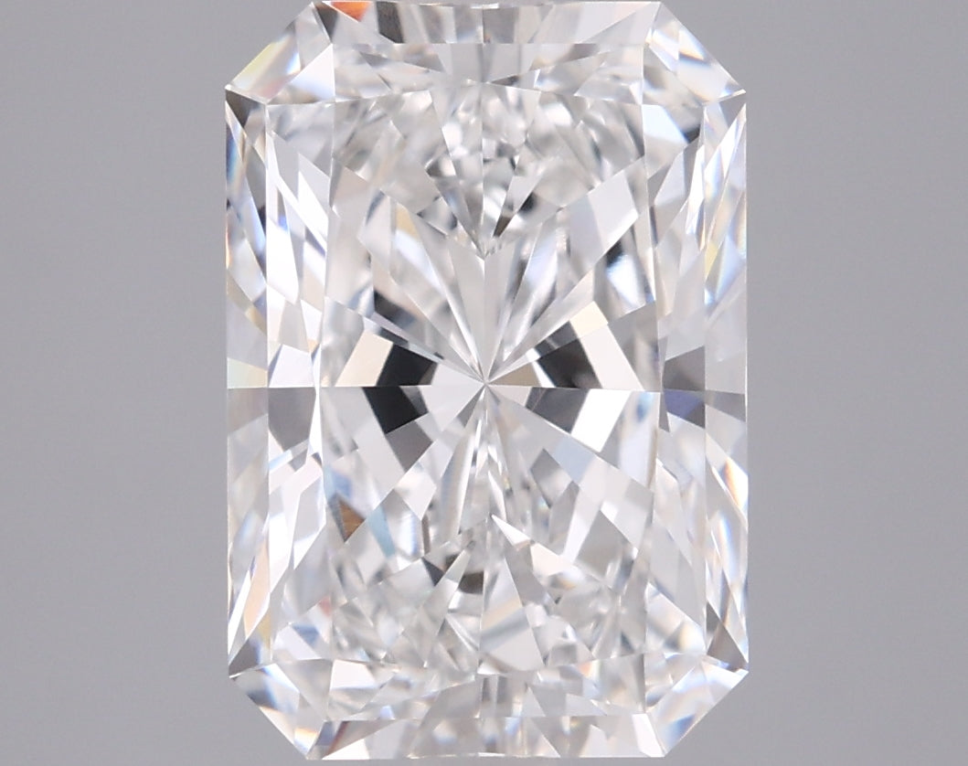 3.05 Carat Radiant Shaped, Ideal Cut, E Color, VVS2 Clarity, IGI Certified Lab Grown Diamond