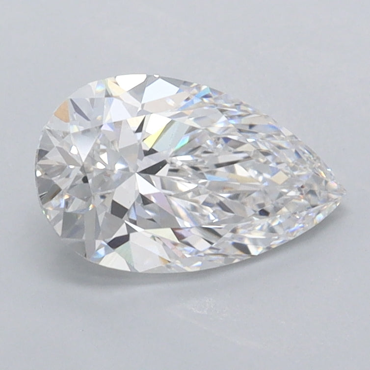 1.04 Carat Pear Shaped, Excellent Cut, D Color, VVS2 Clarity, IGI Certified Lab Grown Diamond