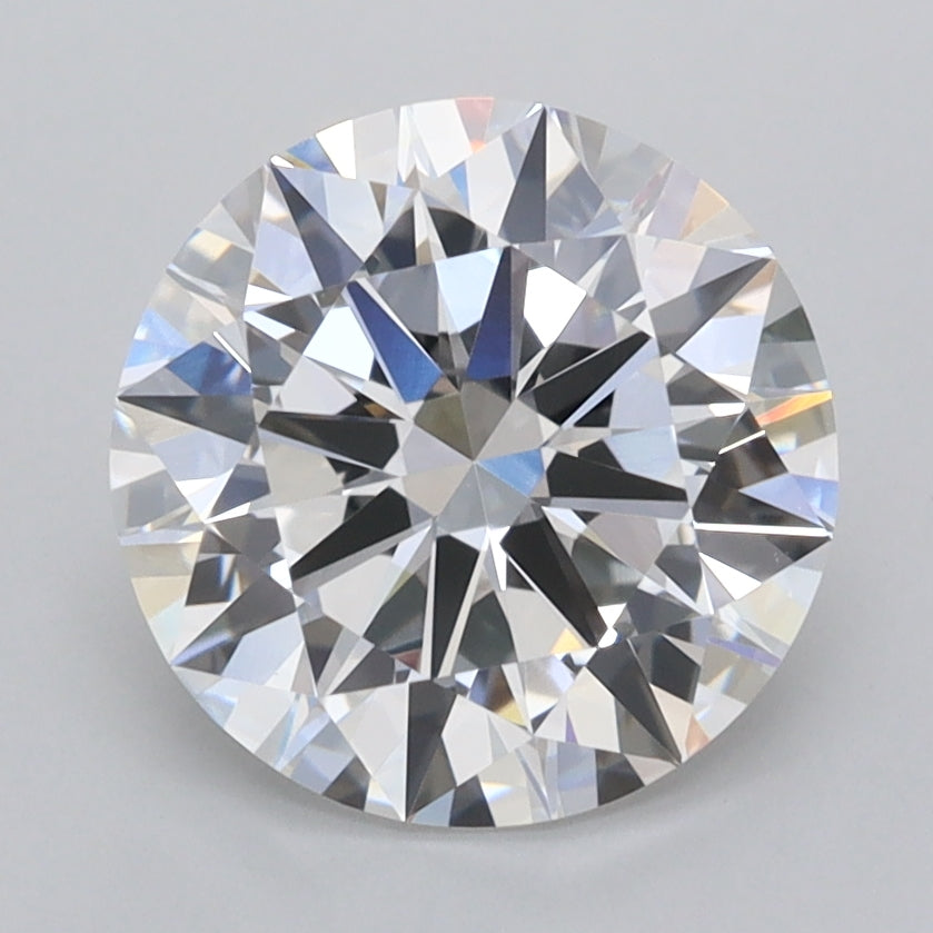 2.52 Carat Round Shaped, Excellent Cut, D Color, VVS1 Clarity, IGI Certified Lab Grown Diamond