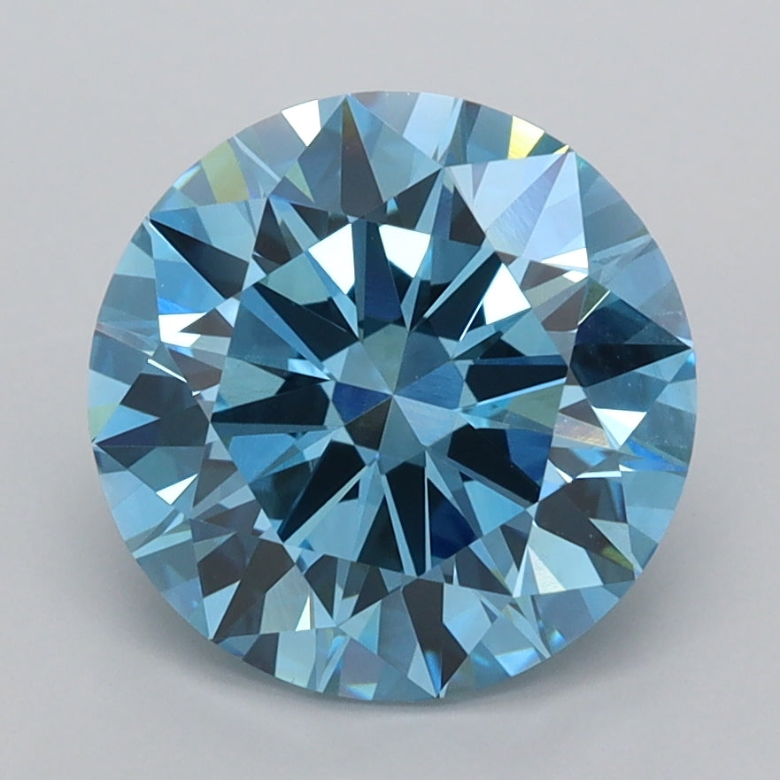 2.91 Carat Round Shaped, Excellent Cut, VVS2 Clarity, IGI Certified Lab Grown Diamond