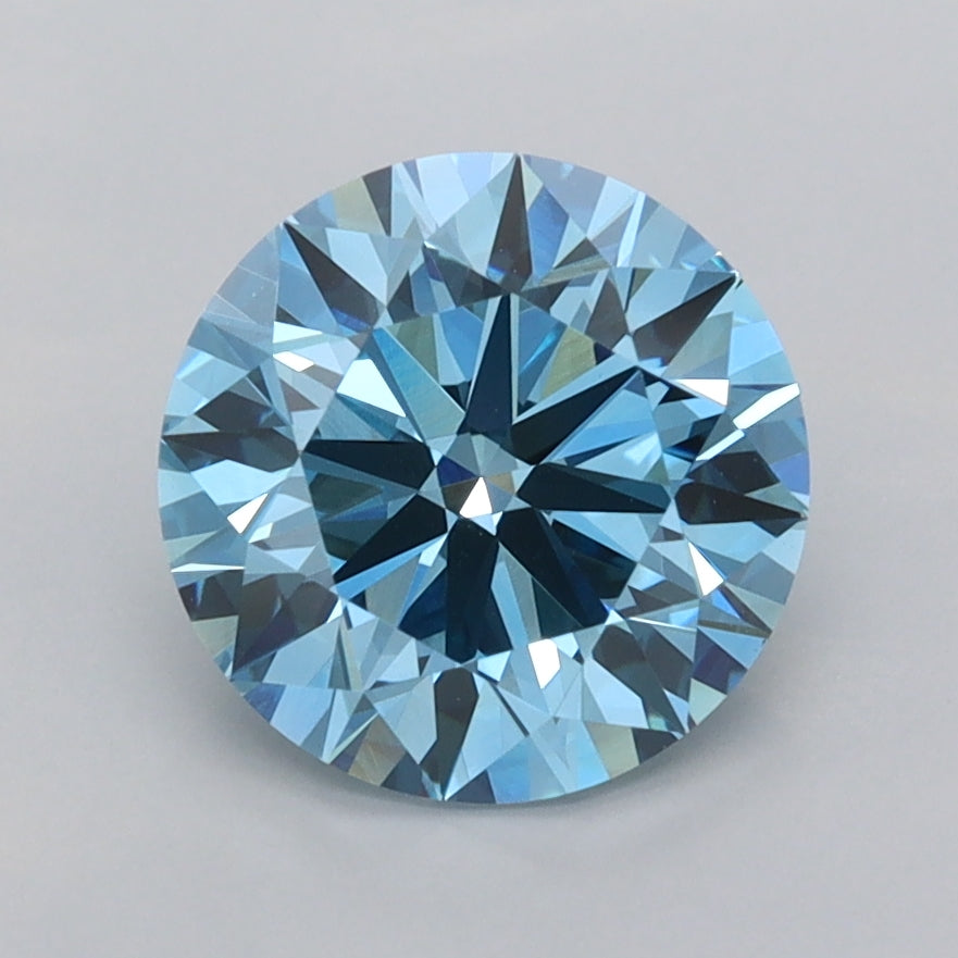 1.97 Carat Round Shaped, Ideal Cut, VVS2 Clarity, IGI Certified Lab Grown Diamond