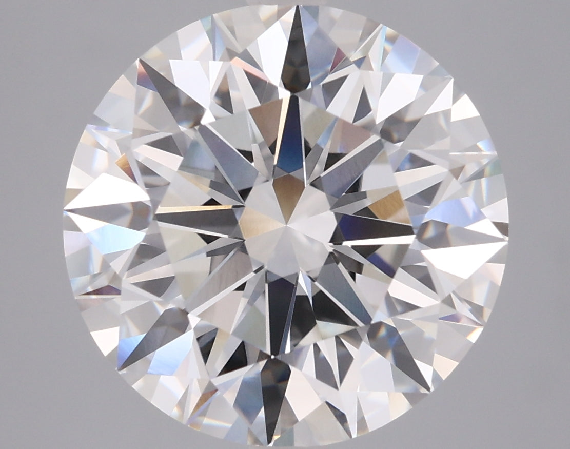 6.06 Carat Round Shaped, Ideal Cut, F Color, VVS2 Clarity, IGI Certified Lab Grown Diamond