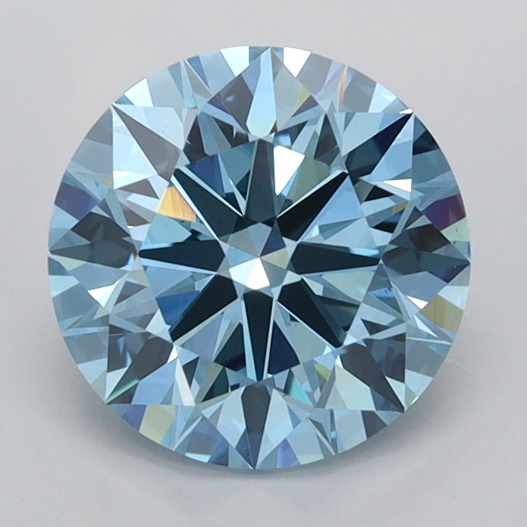 2.04 Carat Round Shaped, Ideal Cut, VS1 Clarity, IGI Certified Lab Grown Diamond
