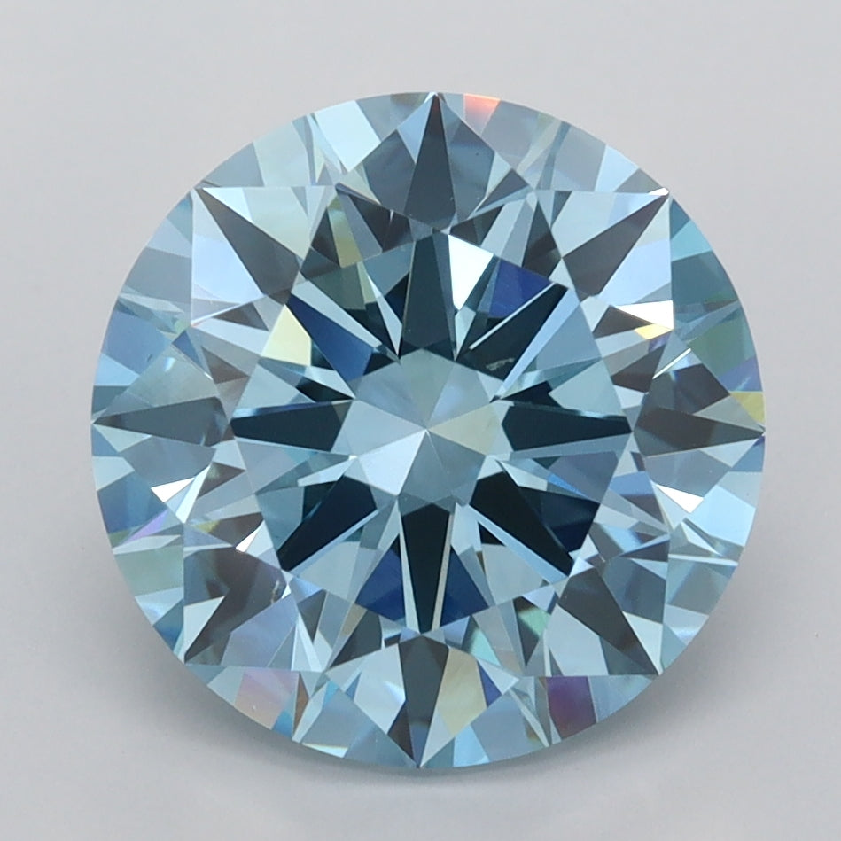 3.97 Carat Round Shaped, Ideal Cut, VVS2 Clarity, IGI Certified Lab Grown Diamond