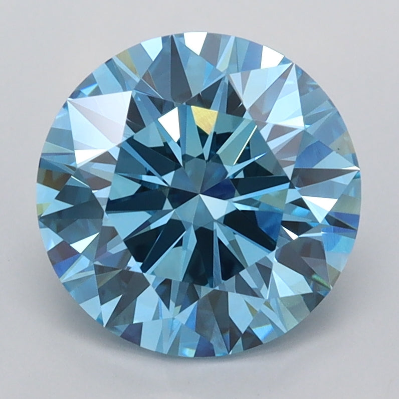 2.46 Carat Round Shaped, Ideal Cut, VVS2 Clarity, IGI Certified Lab Grown Diamond