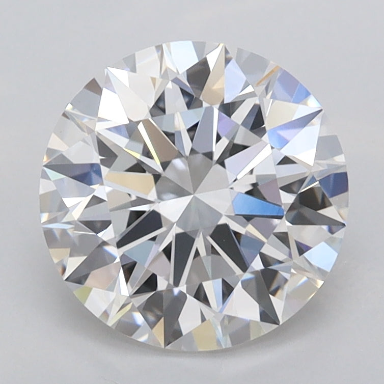 2.07 Carat Round Shaped, Ideal Cut, D Color, VVS2 Clarity, IGI Certified Lab Grown Diamond