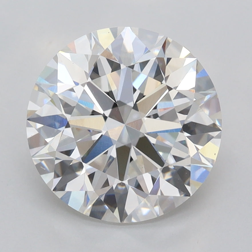 3.06 Carat Round Shaped, Excellent Cut, E Color, VVS2 Clarity, IGI Certified Lab Grown Diamond