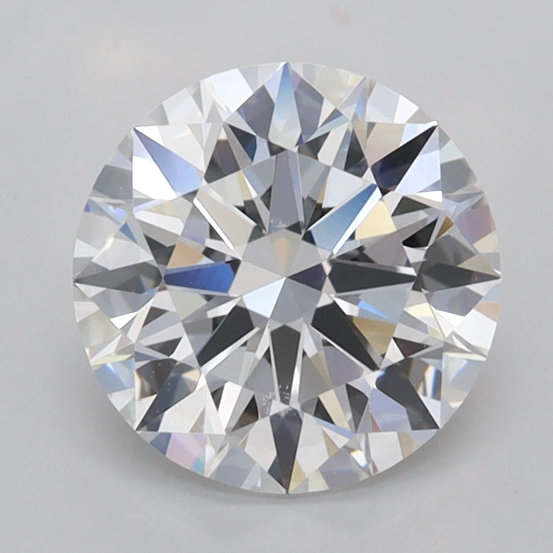 2.05 Carat Round Shaped, Ideal Cut, D Color, VVS2 Clarity, IGI Certified Lab Grown Diamond