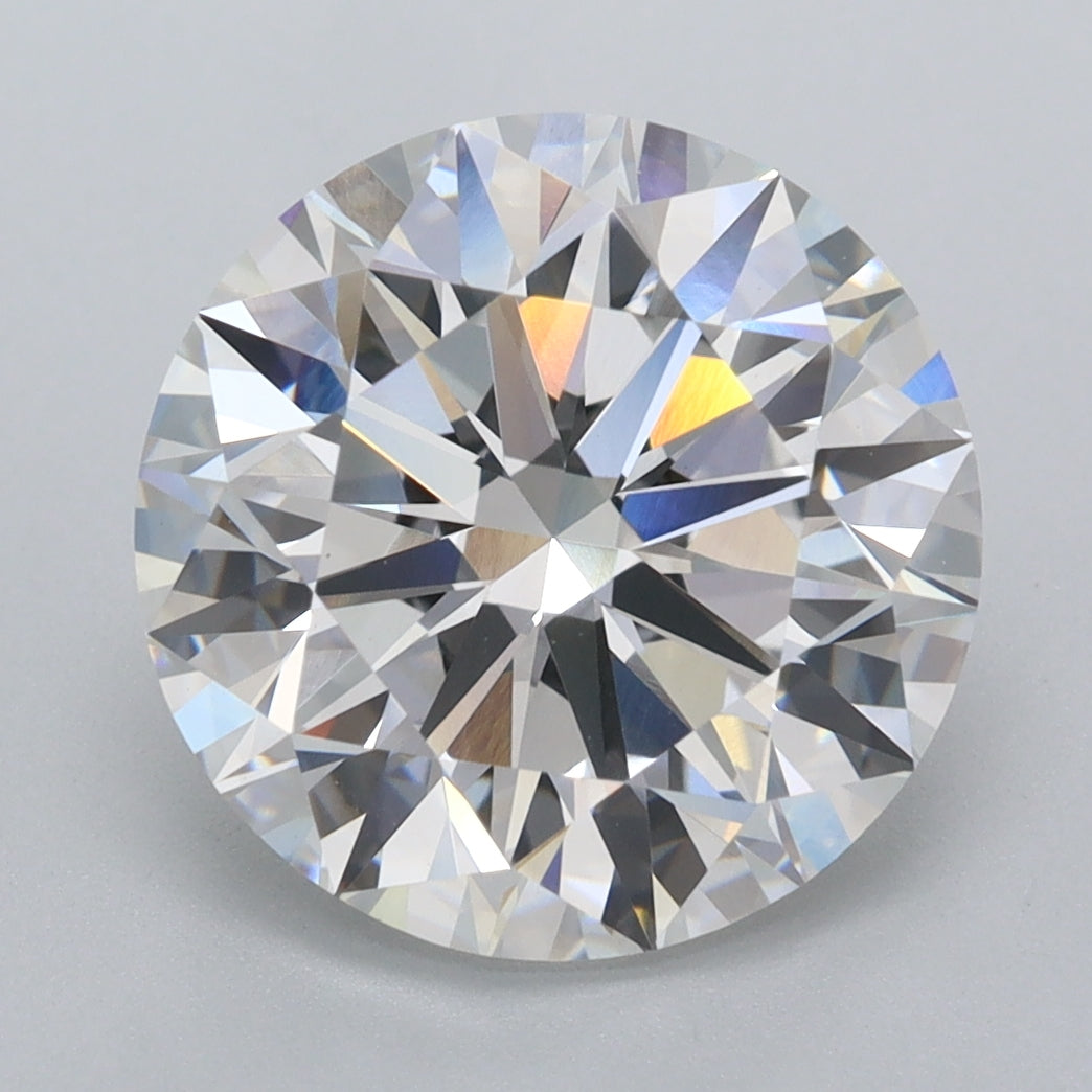 5.02 Carat Round Shaped, Excellent Cut, F Color, VVS2 Clarity, IGI Certified Lab Grown Diamond