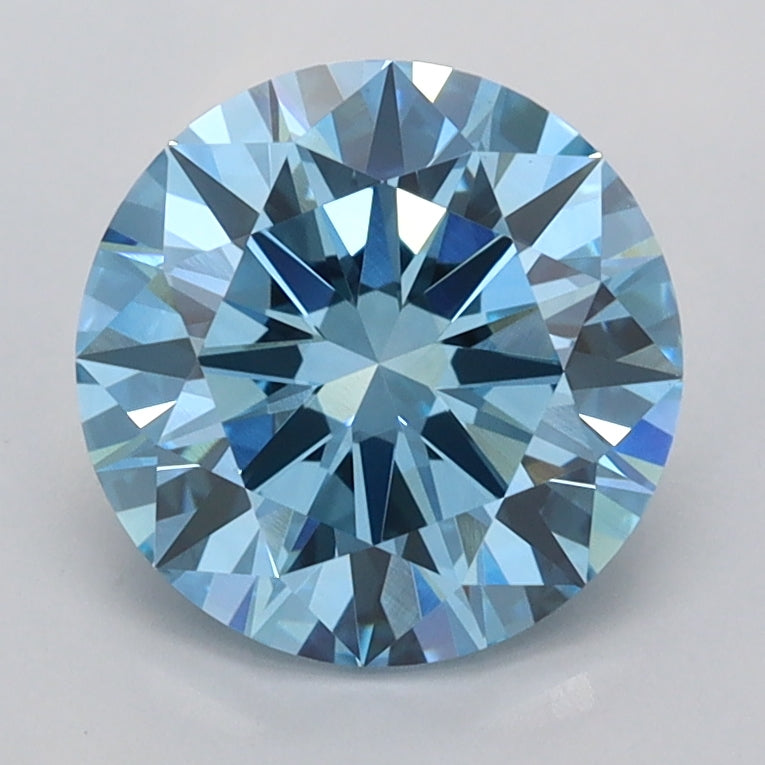 2.02 Carat Round Shaped, Ideal Cut, VVS2 Clarity, IGI Certified Lab Grown Diamond