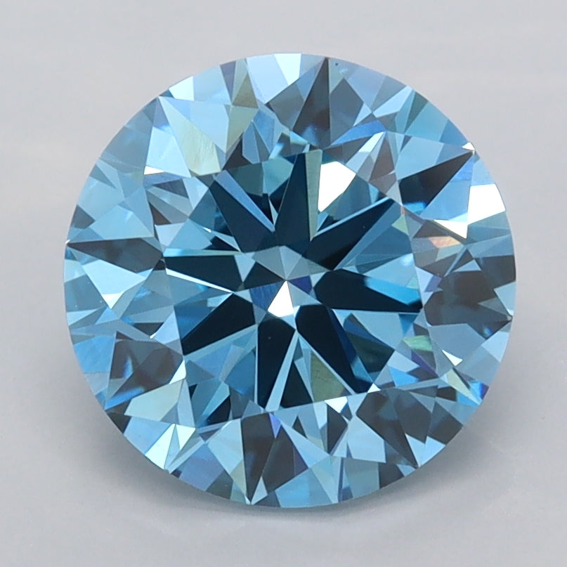 2.48 Carat Round Shaped, Ideal Cut, VVS2 Clarity, IGI Certified Lab Grown Diamond