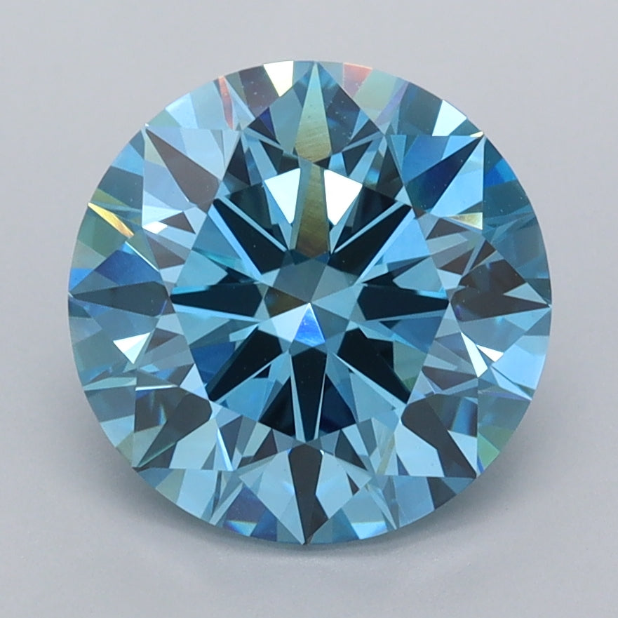 3.02 Carat Round Shaped, Ideal Cut, VVS2 Clarity, IGI Certified Lab Grown Diamond