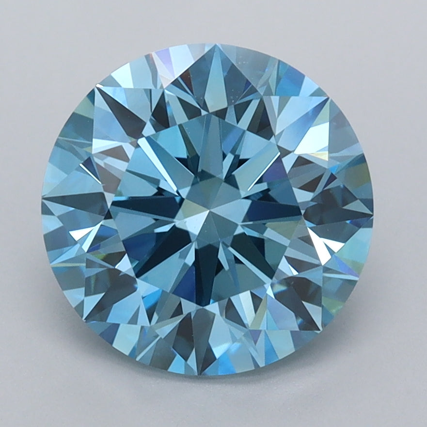 3.02 Carat Round Shaped, Ideal Cut, VVS2 Clarity, IGI Certified Lab Grown Diamond