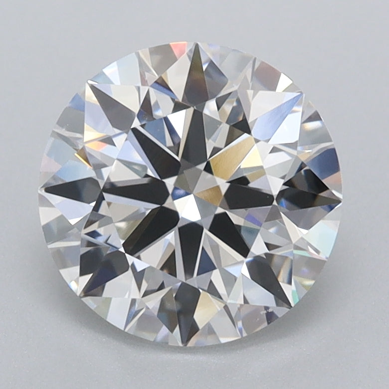 2.06 Carat Round Shaped, Ideal Cut, D Color, VVS2 Clarity, IGI Certified Lab Grown Diamond
