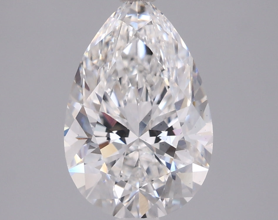 2.07 Carat Pear Shaped, Excellent Cut, E Color, VS2 Clarity, IGI Certified Lab Grown Diamond