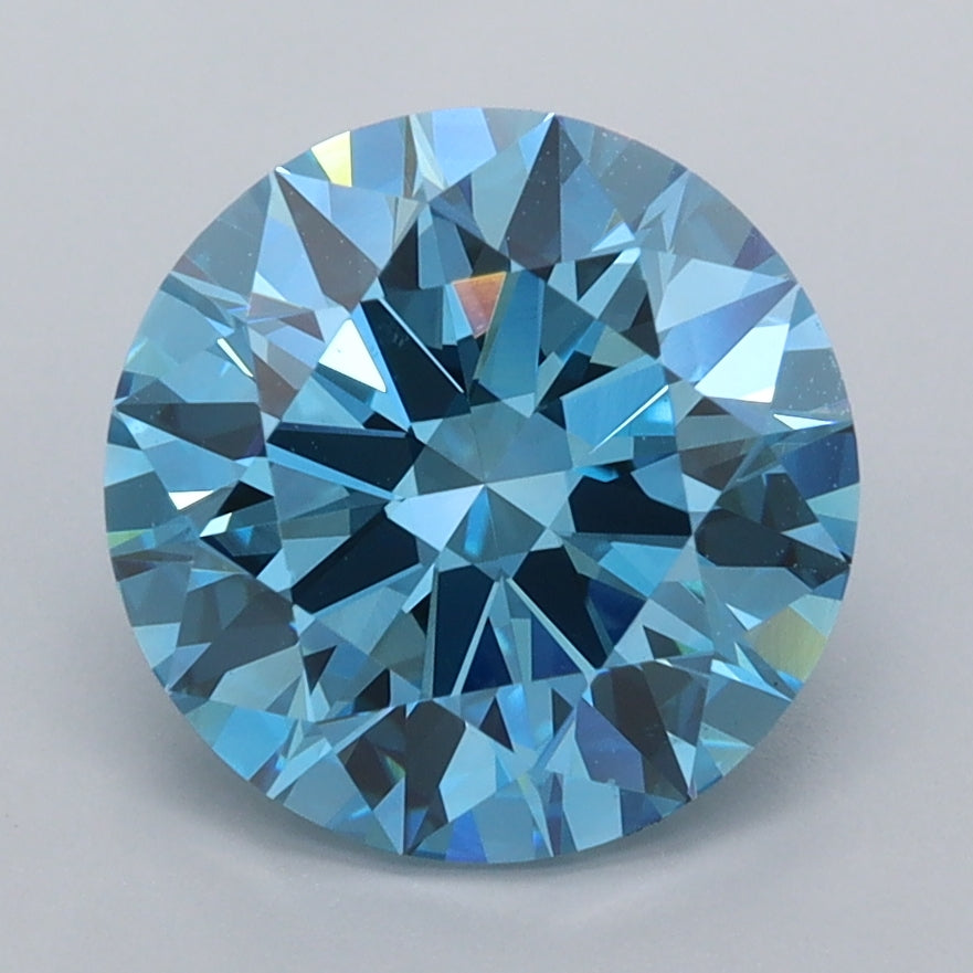 2.99 Carat Round Shaped, Ideal Cut, VVS2 Clarity, IGI Certified Lab Grown Diamond