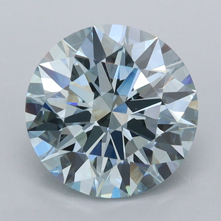 2.01 Carat Round Shaped, Ideal Cut, VVS2 Clarity, IGI Certified Lab Grown Diamond