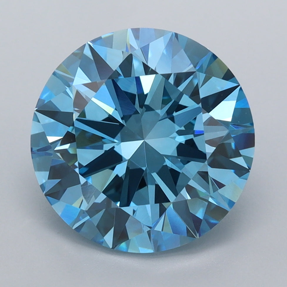 4.00 Carat Round Shaped, Excellent Cut, VVS2 Clarity, IGI Certified Lab Grown Diamond