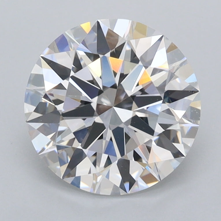 2.07 Carat Round Shaped, Ideal Cut, D Color, VVS2 Clarity, IGI Certified Lab Grown Diamond