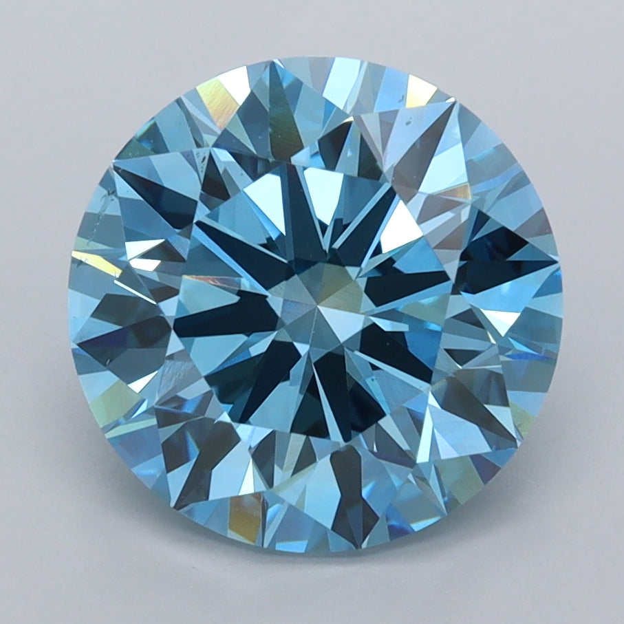 3.51 Carat Round Shaped, Ideal Cut, VVS2 Clarity, IGI Certified Lab Grown Diamond