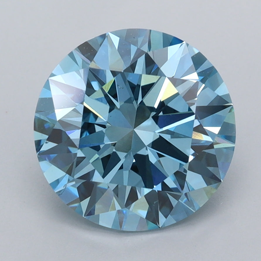 3.02 Carat Round Shaped, Ideal Cut, VVS2 Clarity, IGI Certified Lab Grown Diamond
