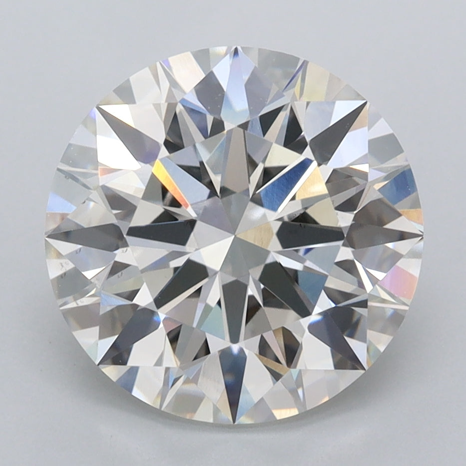 4.02 Carat Round Shaped, Ideal Cut, F Color, VVS2 Clarity, IGI Certified Lab Grown Diamond