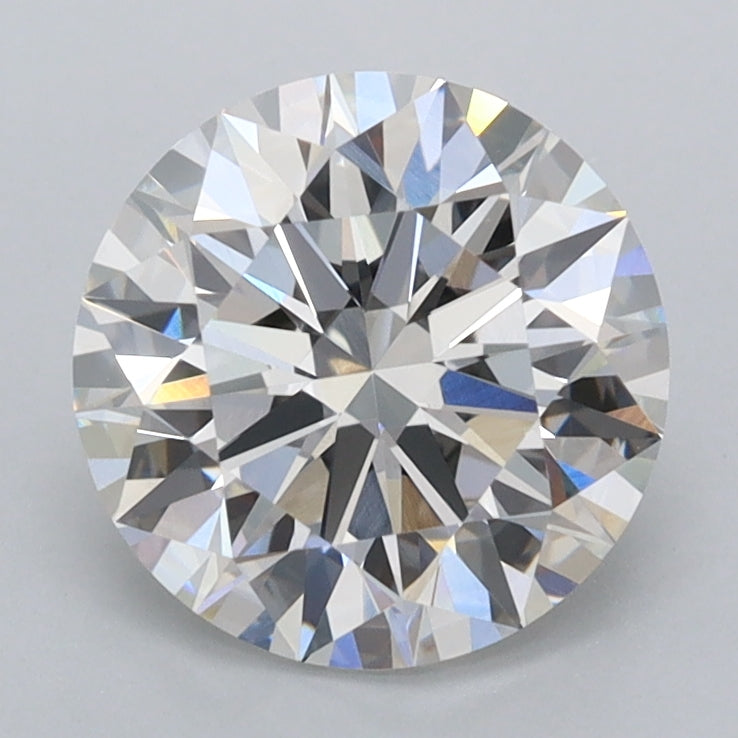 2.01 Carat Round Shaped, Ideal Cut, F Color, FL Clarity, IGI Certified Lab Grown Diamond