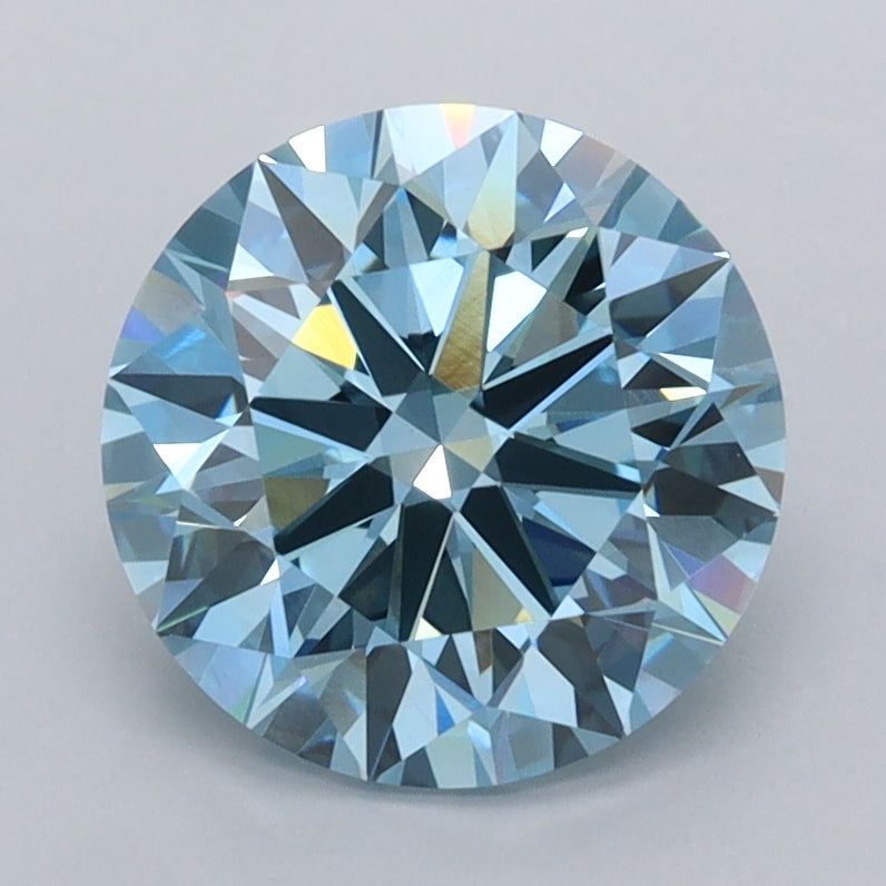 2.21 Carat Round Shaped, Ideal Cut, VVS2 Clarity, IGI Certified Lab Grown Diamond