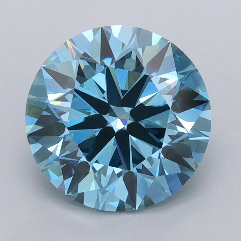2.52 Carat Round Shaped, Ideal Cut, VVS2 Clarity, IGI Certified Lab Grown Diamond