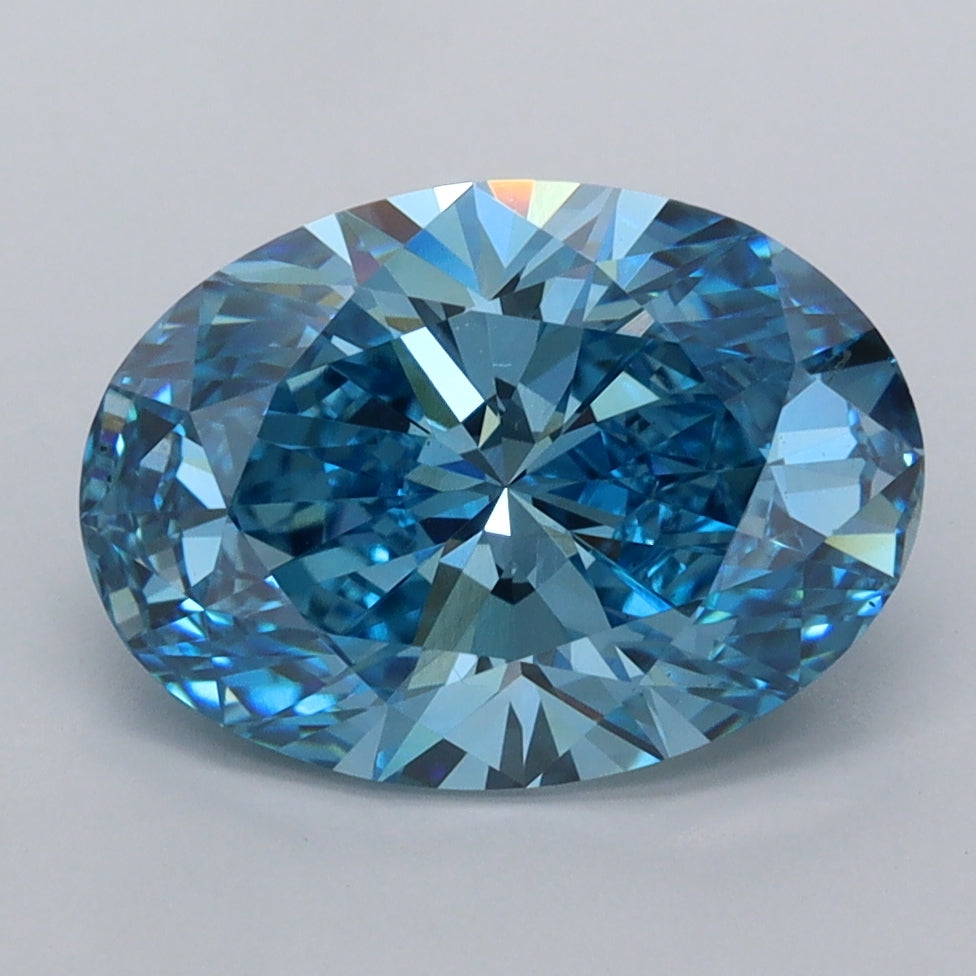 3.05 Carat Oval Shaped, Ideal Cut, VS1 Clarity, IGI Certified Lab Grown Diamond