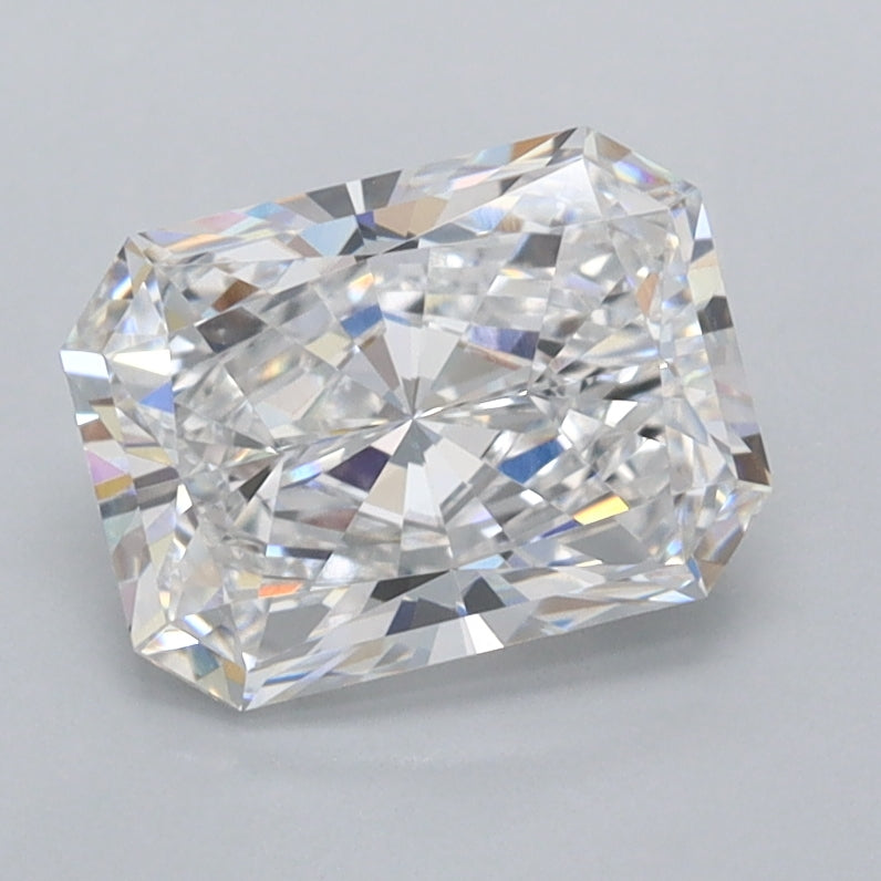 1.62 Carat Radiant Shaped, Ideal Cut, D Color, VVS1 Clarity, IGI Certified Lab Grown Diamond