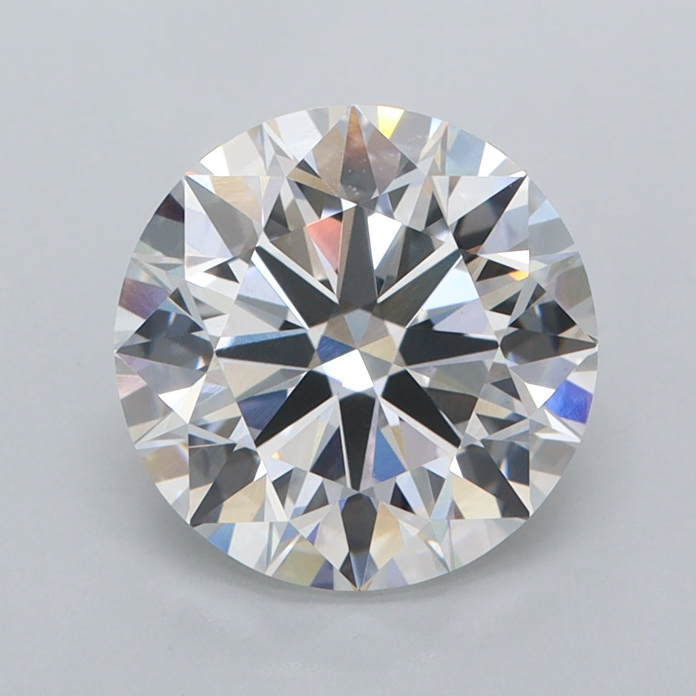 3.07 Carat Round Shaped, Ideal Cut, F Color, VVS2 Clarity, IGI Certified Lab Grown Diamond