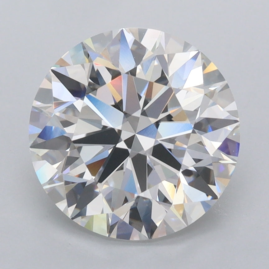3.04 Carat Round Shaped, Ideal Cut, E Color, VVS2 Clarity, IGI Certified Lab Grown Diamond