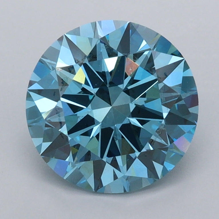 2.01 Carat Round Shaped, Ideal Cut, VVS2 Clarity, IGI Certified Lab Grown Diamond